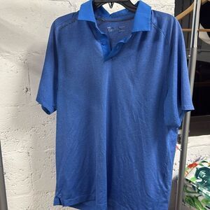 Blue Under Armour Polo Shirt - Like New Size Large Golf Collared Shirt